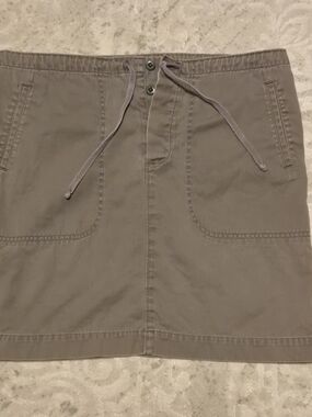 GAP Drawstring Mini Skirt Khaki